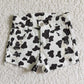 SS0027 Summer Baby Girl Cow Print Denim Shorts