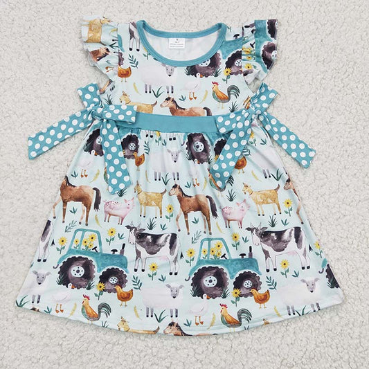 GSD0162 Baby Girl Farm Animal Dress