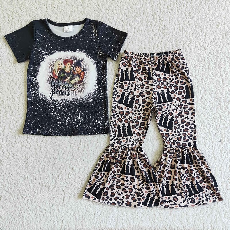 GSPO0101 Halloween Baby Girl Leopard Pants Outfit