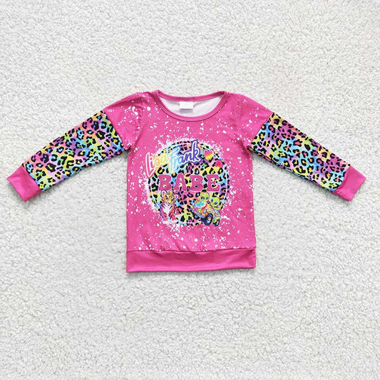 GT0085 Baby Girl Leopard Tiger Long Sleeves Shirt