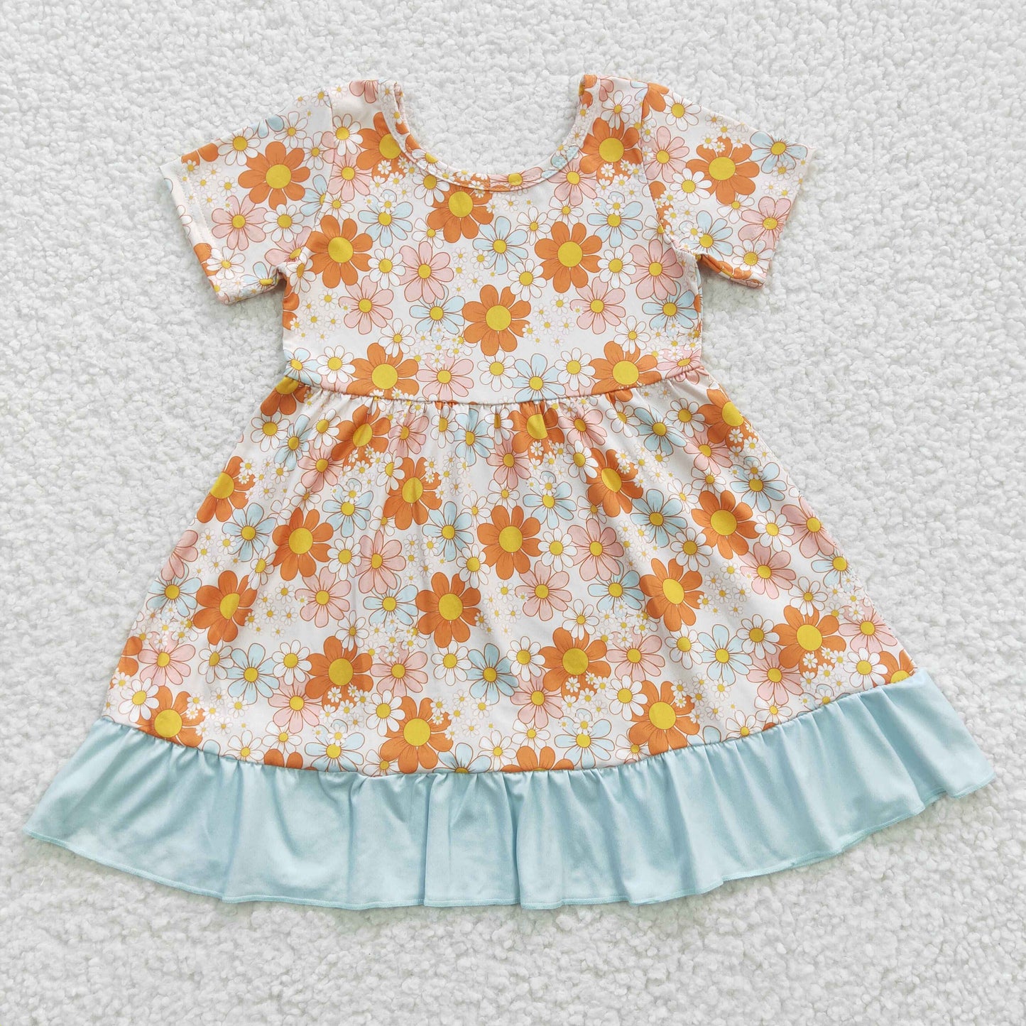 GSD0331 Baby Girl Floral Short Sleeves Summer Dress