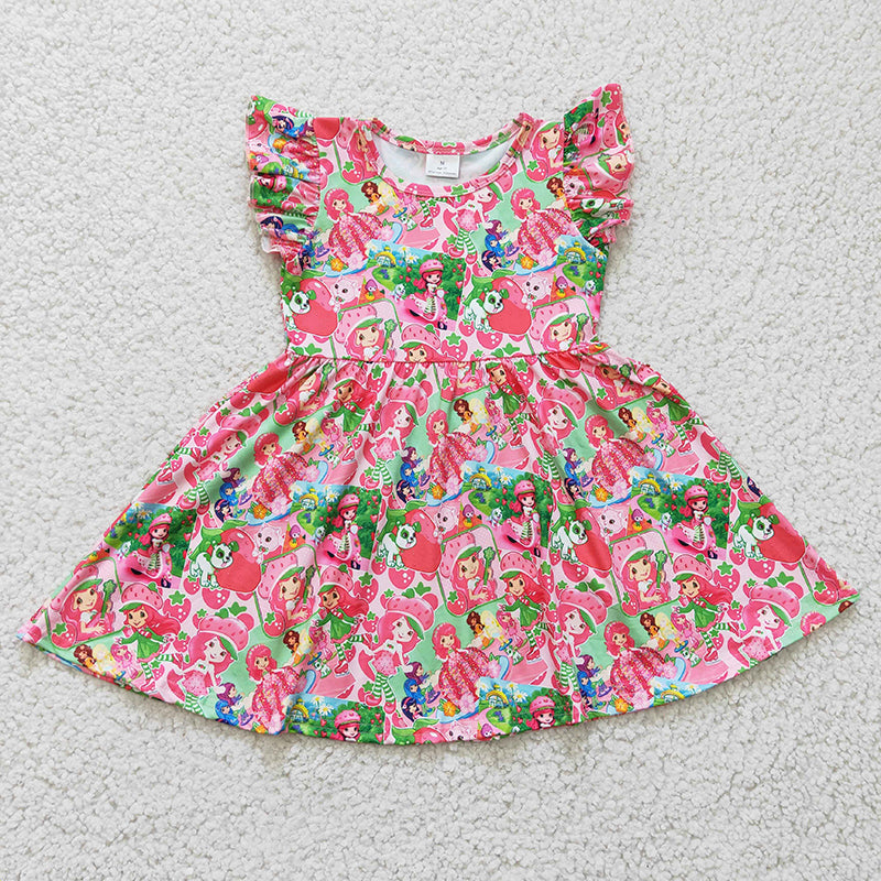 B10-12 Baby Girl Strawberry Summer Twirl Dress