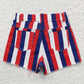 SS0082 July 4th Baby Girl Striped Denim Shorts