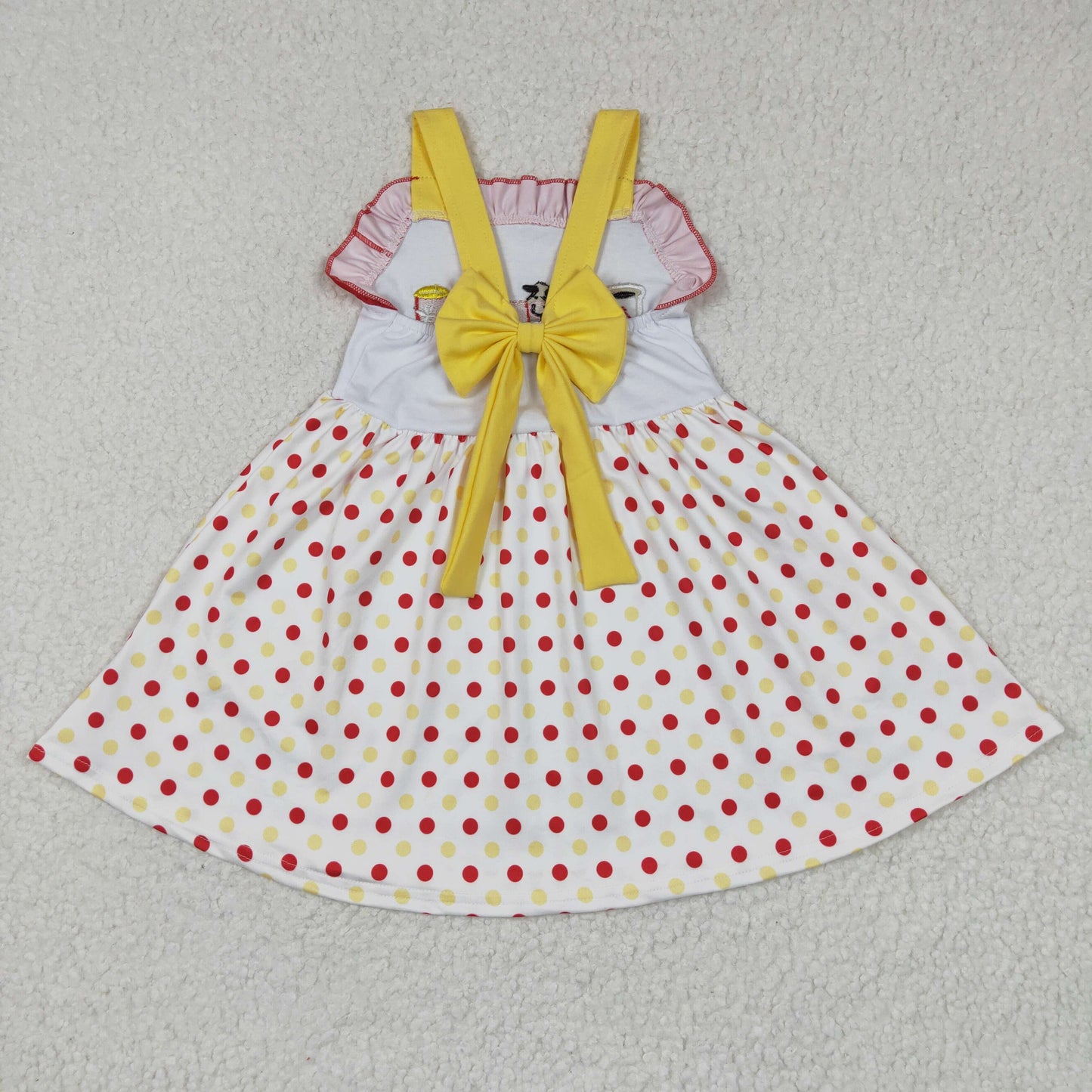 GSD0203 Baby Girl Embroidery Cow Summer Dress