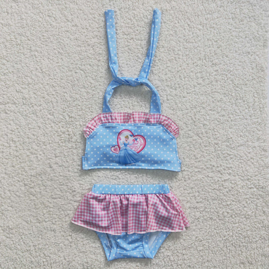 S0059 Baby Girl Princess Swimsuit Summer Outfit