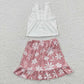 GSD0270 Baby Girl Summer Tank Top Floral Skirt Outfit