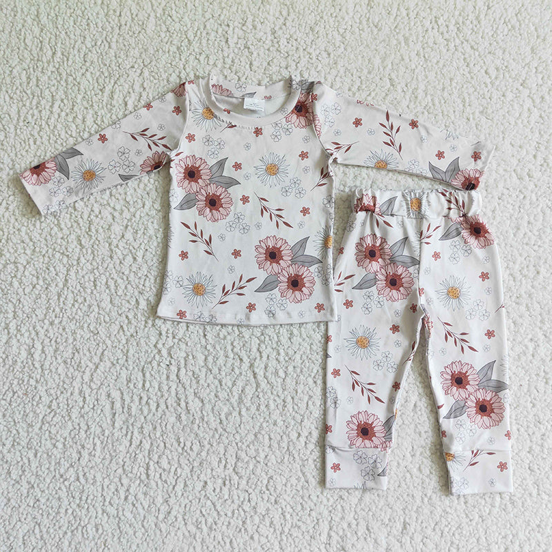 GLP0198 Baby Girl Flower Pajamas